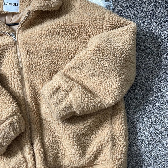 I AM GIA Tan Pixie Teddy Oversized Jacket - Picture 5 of 8